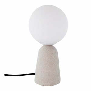 Szara lampa stołowa SULION Creta, wys. 29, 5 cm obraz