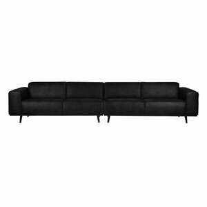Czarna sofa z imitacji zamszu BePureHome Statement, 372 cm obraz
