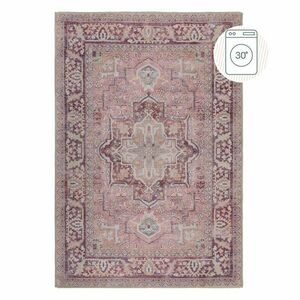 Jasnoczerwony dywan z mieszanki włókien z recyklingu odpowiedni do prania 160x230 cm Windsor – Flair Rugs obraz