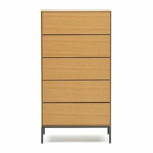 Wysoka komoda w dekorze dębu 60x114 cm Vedrana – Kave Home obraz