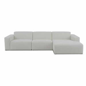 Biały moduł sofy z materiału bouclé (prawostronny) Roxy – Scandic obraz