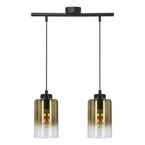 Czarna lampa wisząca ze szklanym kloszem ø 10 cm Aspra – Candellux Lighting obraz