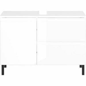 Biała szafka pod umywalkę 80x56 cm Salinas – Germania obraz