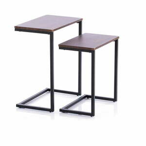 Stoliki z blatem w dekorze orzecha zestaw 2 szt. 30x48 cm Jalt – Homede obraz