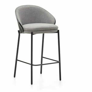 Czarno-szary hoker (wysokość siedziska 65 cm) Eamy – Kave Home obraz