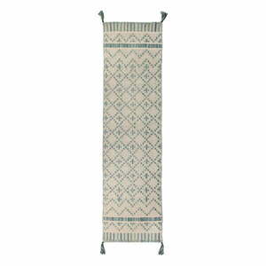 Beżowo-niebieski bawełniany chodnik Flair Rugs Leela, 60x200 cm obraz