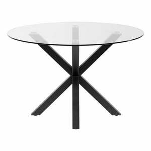 Okrągły stół do jadalni ze szklanym blatem Kave Home, ø 119 cm obraz