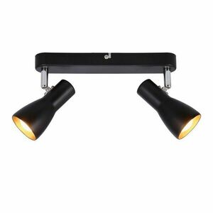 Lampa sufitowa w kolorze matowej czerni z metalowym kloszem 36x6 cm Picardo – Candellux Lighting obraz