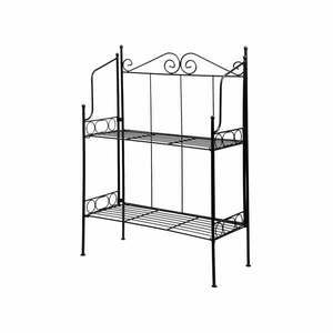 2-piętrowy czarny metalowy regał Esschert Design obraz