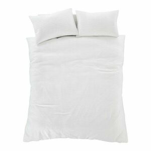 Biała pościel dwuosobowa 230x220 cm Muscat Waffle – Pineapple Elephant obraz