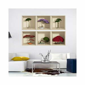 Zestaw 6 naklejek 3D Ambiance Home obraz