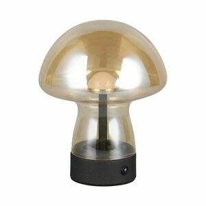 Lampa stołowa LED w bursztynowym kolorze ze szklanym kloszem (wysokość 18 cm) Dooley – Trio obraz