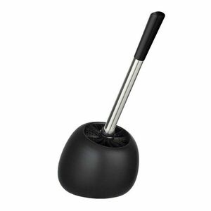 Czarna ceramiczna szczotka do WC Wenko Polaris obraz