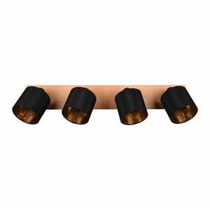 Czarno-naturalna lampa punktowa ø 12 cm Tommy – Trio obraz