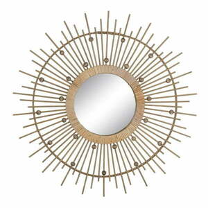Lustro ścienne z bambusową ramą ø 70 cm Sol – Ixia obraz