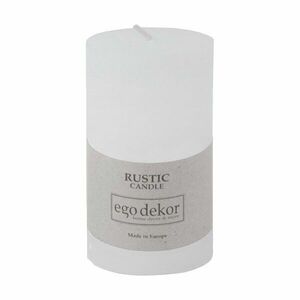 Biała świeczka Rustic candles by Ego dekor Rust, 38 h obraz