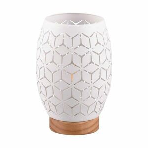 Biała lampa stołowa (wys. 21 cm) Bidar – Trio obraz