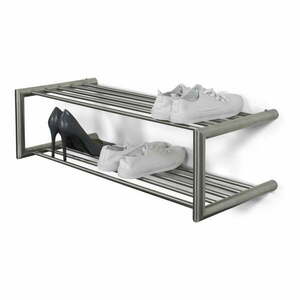 Metalowy regał na buty w kolorze srebra Soenz – Spinder Design obraz