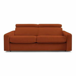 Ceglasta rozkładana sofa 215 cm Monaco – Bobochic Paris obraz