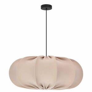 Beżowa lampa wisząca z tekstylnym kloszem ø 52 cm Cafee – Candellux Lighting obraz