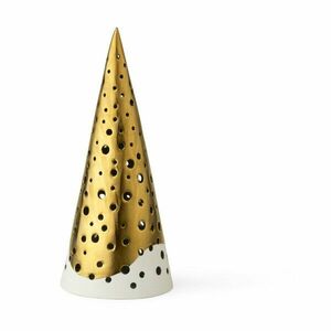 Porcelanowy świecznik w kolorze złota Kähler Design Nobili, wys. 19 cm obraz