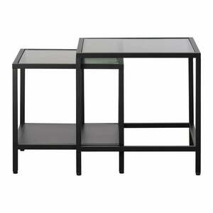 Szklane stoliki zestaw 2 szt. 50x50 cm Bronco – Unique Furniture obraz