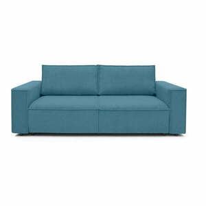 Turkusowa sztruksowa rozkładana sofa 245 cm Nihad – Bobochic Paris obraz