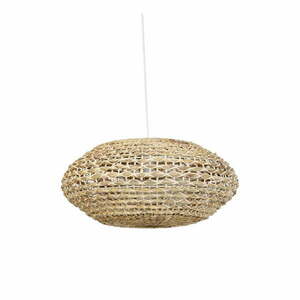 Lampa sufitowa z kloszem z rattanu i trawy morskiej ø 60 cm Tripoli – Light & Living obraz