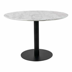 Okrągły stół z blatem w dekorze marmuru ø 110 cm Bolzano – House Nordic obraz