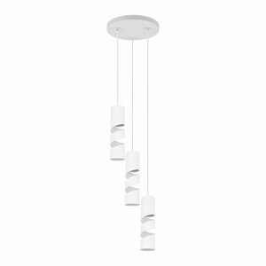 Biała lampa wisząca z metalowym kloszem ø 28 cm Stream – Trio obraz