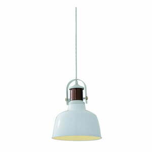 Biała lampa wisząca z metalowym kloszem ø 21, 5 cm Noor – GTV obraz