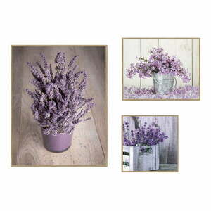 Obrazy zestaw 3 szt. 40x50 cm Purple Flowers – knor obraz