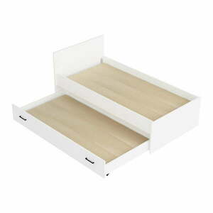 Białe łóżko dziecięce z wysuwanym łóżkiem 90x190 cm Sofia – Kalune Design obraz
