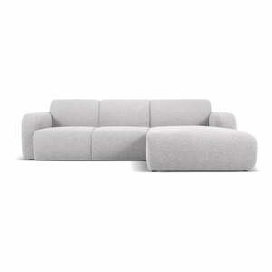Jasnoszary narożnik z materiału bouclé (prawostronny) Molino – Micadoni Home obraz