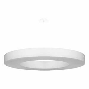 Biała lampa wisząca z tekstylnym kloszem ø 90 cm Galata Slim – Nice Lamps obraz