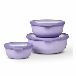 Pojemniki na żywność 3 szt. Vivid lilac – Mepal obraz