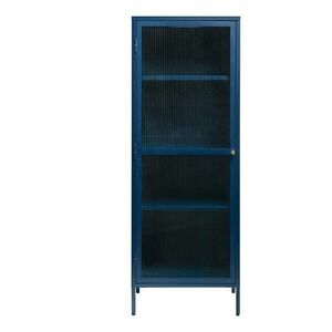 Niebieskia metalowa witryna Unique Furniture Bronco, wys. 160 cm obraz