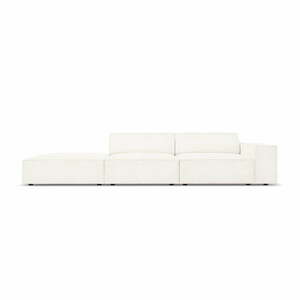 Beżowy narożnik (lewostronny) z materiału bouclé Jodie – Micadoni Home obraz