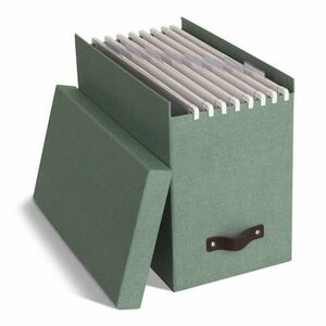 Zielony kartonowy organizer na dokumenty Johan Canvas Paper Laminate – Bigso obraz