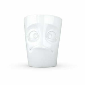 Biały bezradny porcelanowy kubek z uchem 58products obraz