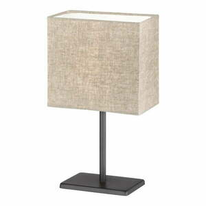 Czarno-beżowa lampa stołowa z tekstylnym kloszem (wysokość 30 cm) Kate – Fischer & Honsel obraz