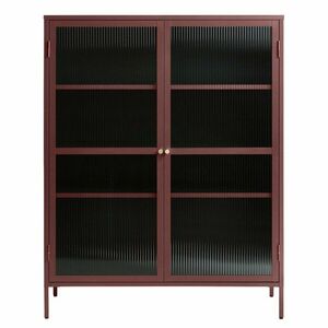 Czerwona metalowa witryna 111x140 cm Bronco – Unique Furniture obraz