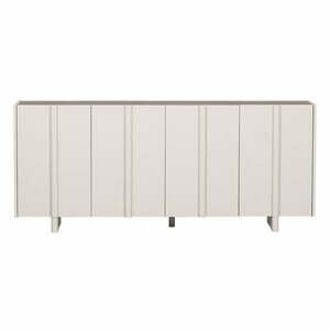 Kremowa niska komoda modułowa z litego drewna sosnowego 200x85 cm Basu – WOOOD obraz