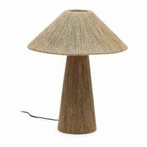 Jasnobrązowa lampa stołowa z kloszem z juty (wys. 46 cm) Renee – Kave Home obraz