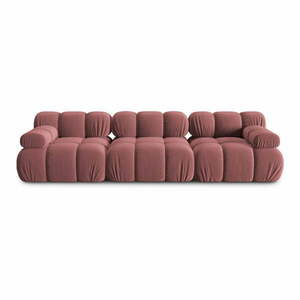 Różowa aksamitna sofa 282 cm Bellis – Micadoni Home obraz