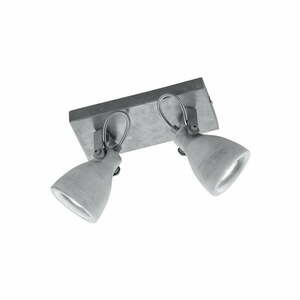 Szary kinkiet na 2 żarówki Trio Concrete, dł. 23 cm obraz
