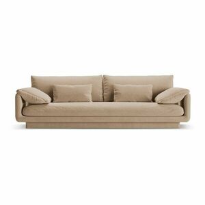 Beżowa aksamitna sofa 250 cm Torino – Micadoni obraz