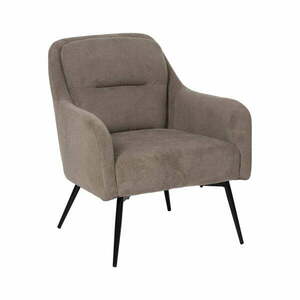 Szarobrązowy fotel z tkaniny szenilowej Classic – Ixia obraz