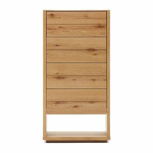 Wysoka komoda w dekorze dębu 60x120 cm Alguema – Kave Home obraz