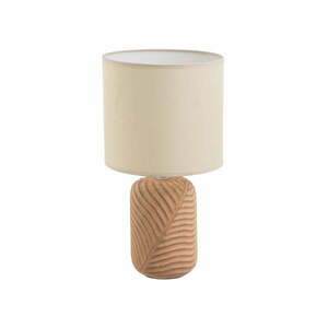 Ceglasto-kremowa lampa stołowa z tekstylnym kloszem (wysokość 39 cm) – Casa Selección obraz